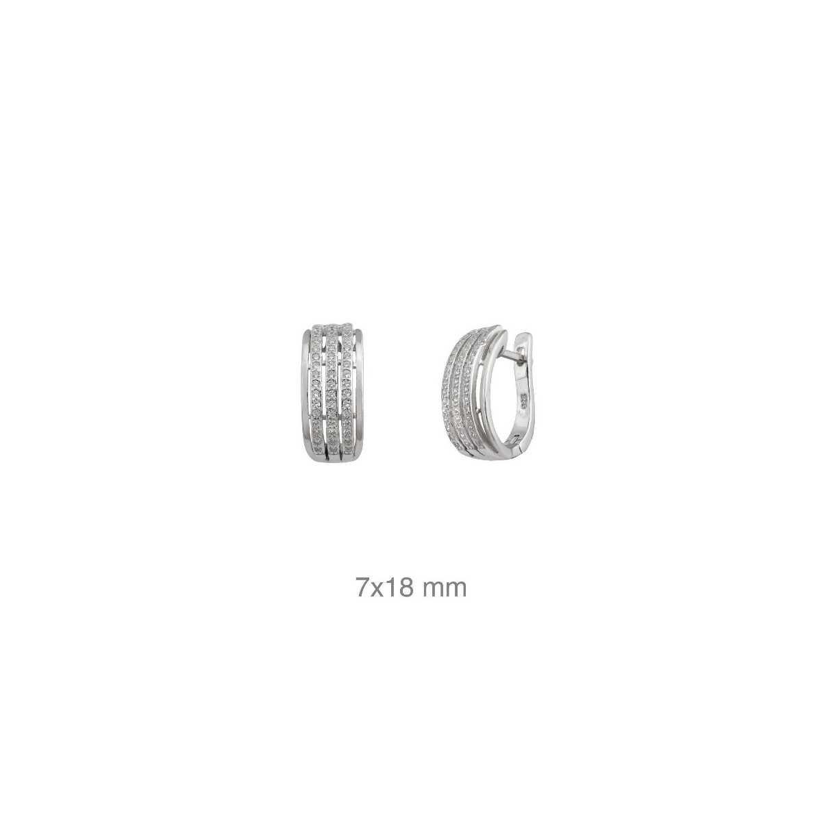 Pendientes plata circonitas - 162-PEN-P197I Pendientes plata circonitas - 162-PEN-P197I