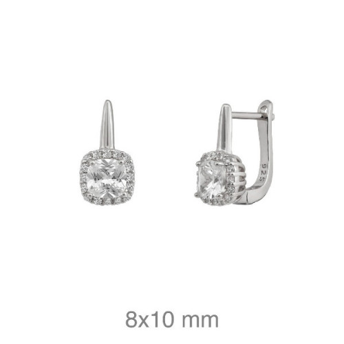 Pendientes plata circonitas - 162-PEN-P197A