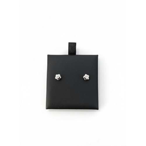 Pendientes flor oro blanco 18k - 41-6-5-1A