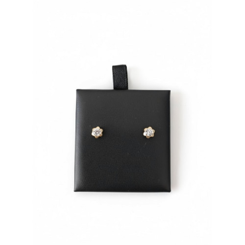 Pendientes flor oro 18k - 6177