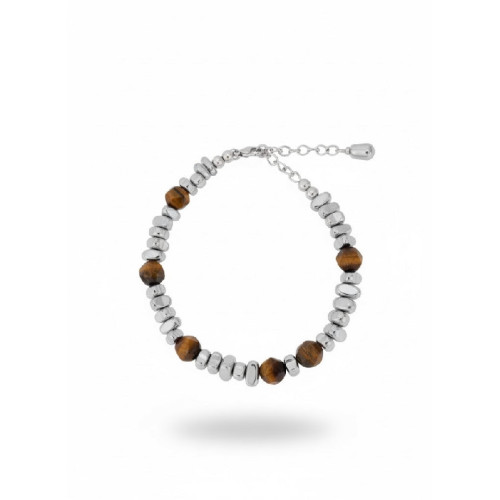 Pulsera acero y piedras marrones - PRO67110-CJ3822