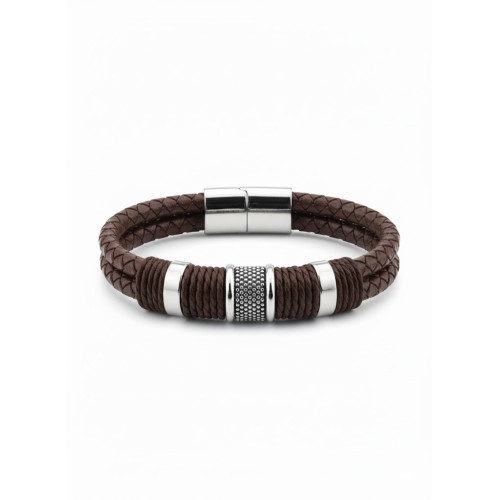 Pulsera piel y acero