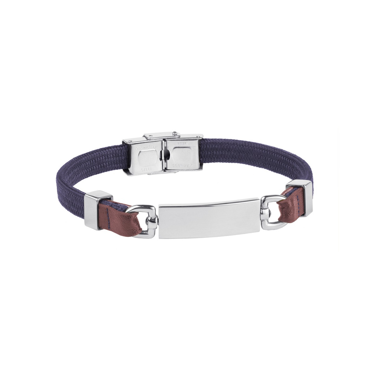 Pulsera nailon, piel y acero Pulsera nailon, piel y acero