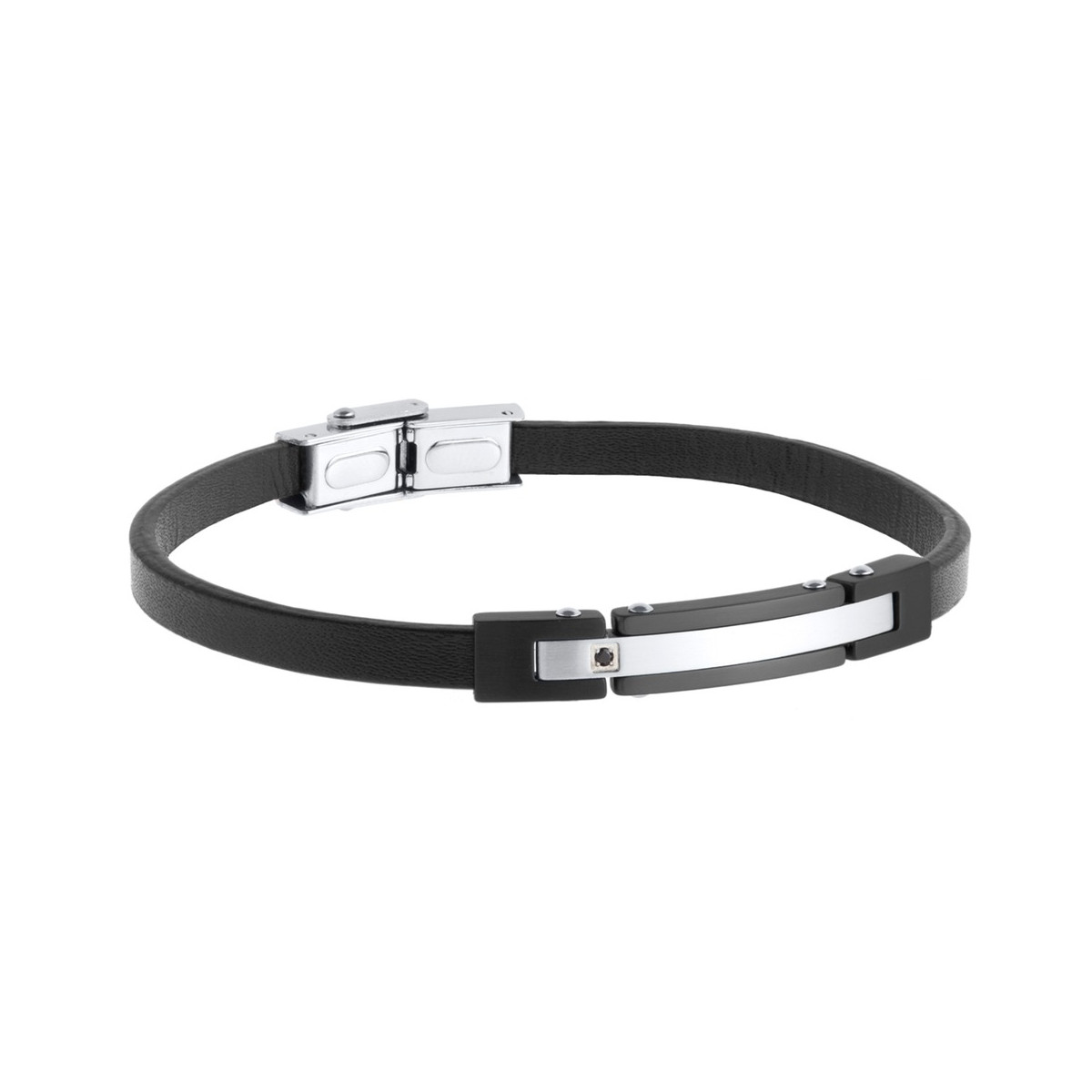 Pulsera piel negra Pulsera piel negra