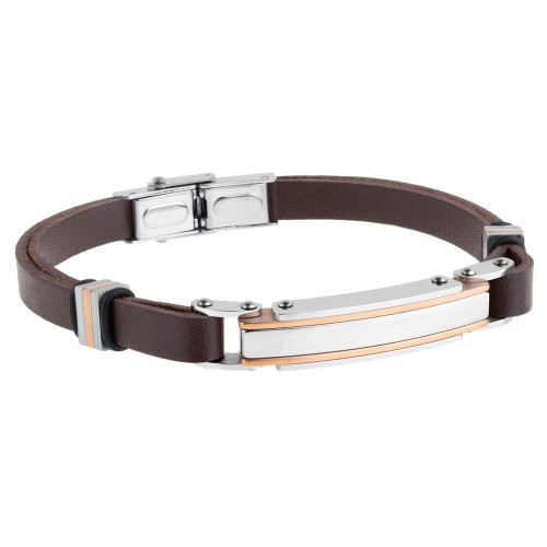 Pulsera piel y acero