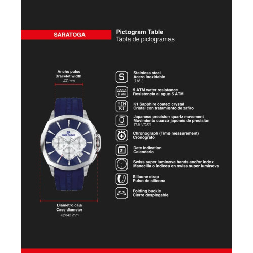 Time Force Saratoga - TF5029M-03